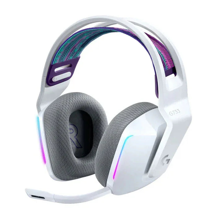 Logitech G733 Lightspeed Wireless RGB Gaming Headset - White - Tashqila Logitech G733 Lightspeed Wireless RGB Gaming Headset - White - Tashqila